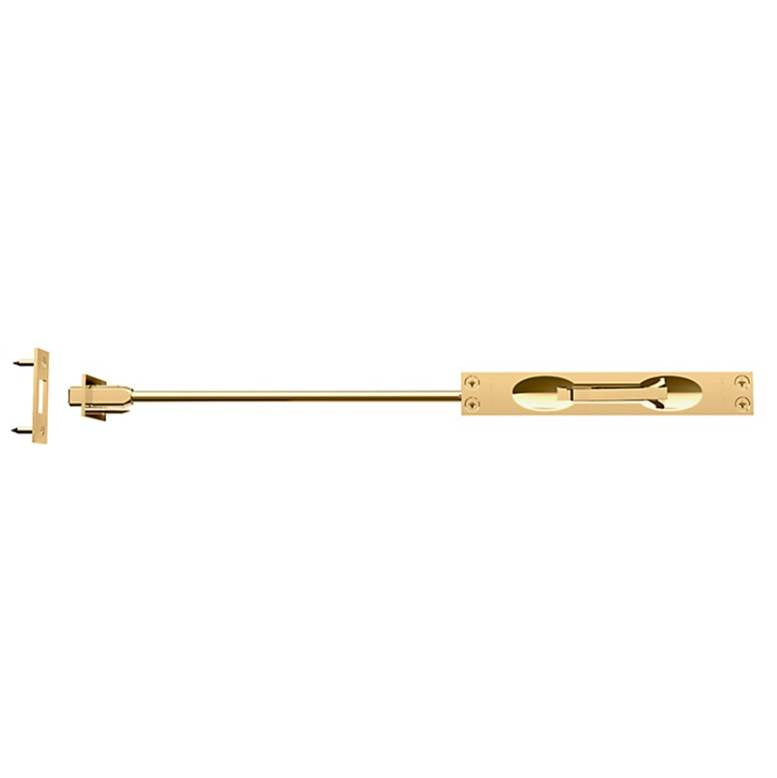 Baldwin - 0600 FLUSH BOLT W/24 ROD - Non-Lacquered Brass