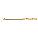 Baldwin - 0600 FLUSH BOLT W/18 ROD - Non-Lacquered Brass