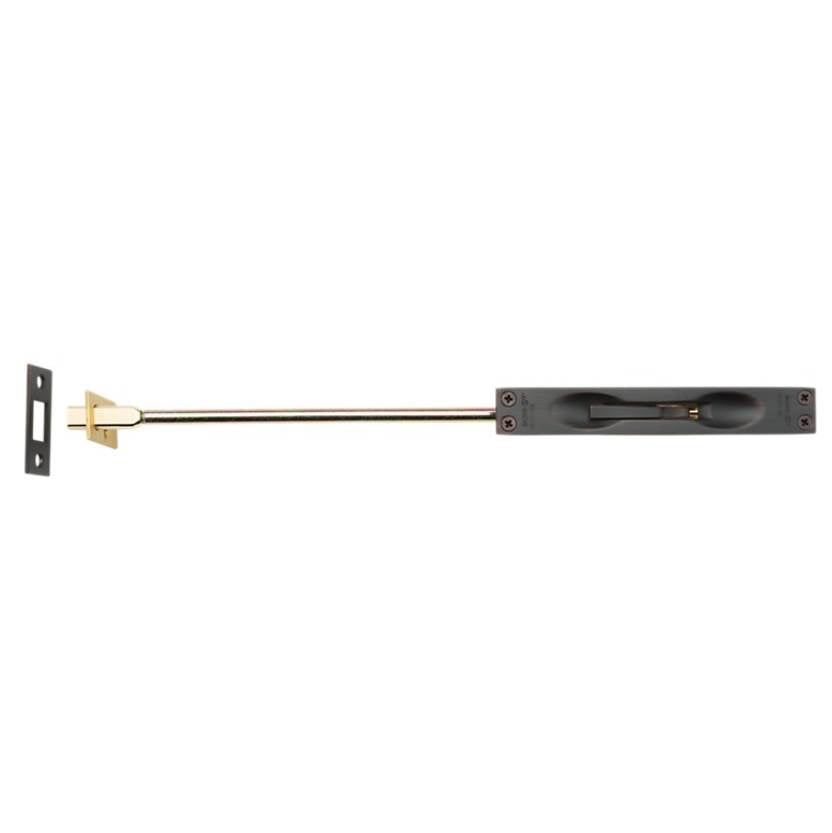 Baldwin - 0600 FLUSH BOLT W/18 ROD - Satin Brass and Black