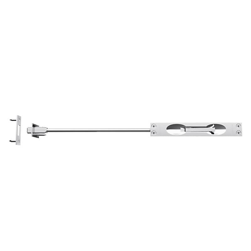 Baldwin - 0600 FLUSH BOLT W/24 ROD - Polished Chrome