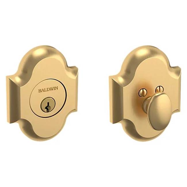 Baldwin - 8252 BOULDER ADJ DEADBOL - Lifetime Satin Brass