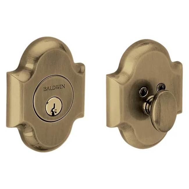 Baldwin - 8252 BOULDER ADJ DEADBOL - Satin Brass and Black