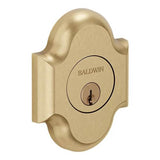 Baldwin - 8252 BOULDER ADJ DEADBOL - Satin Brass and Brown