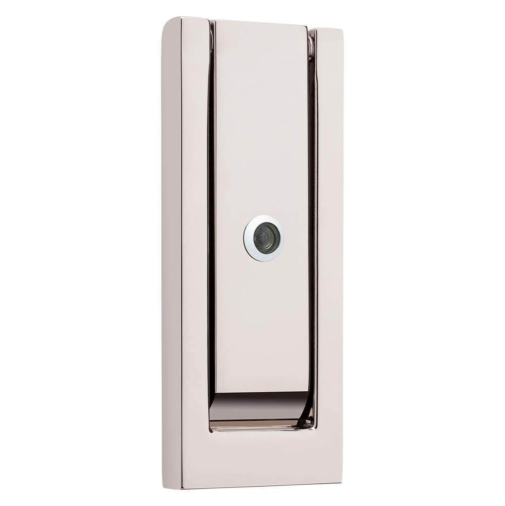 Baldwin - 0185 MODERN DR KNCKR W/SCOPE 055 - Polished Nickel,Lifetime Finish