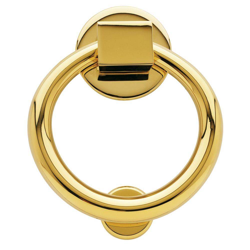 Baldwin - 0195 RING DR KNOCKER 003 - Lifetime Polished Brass