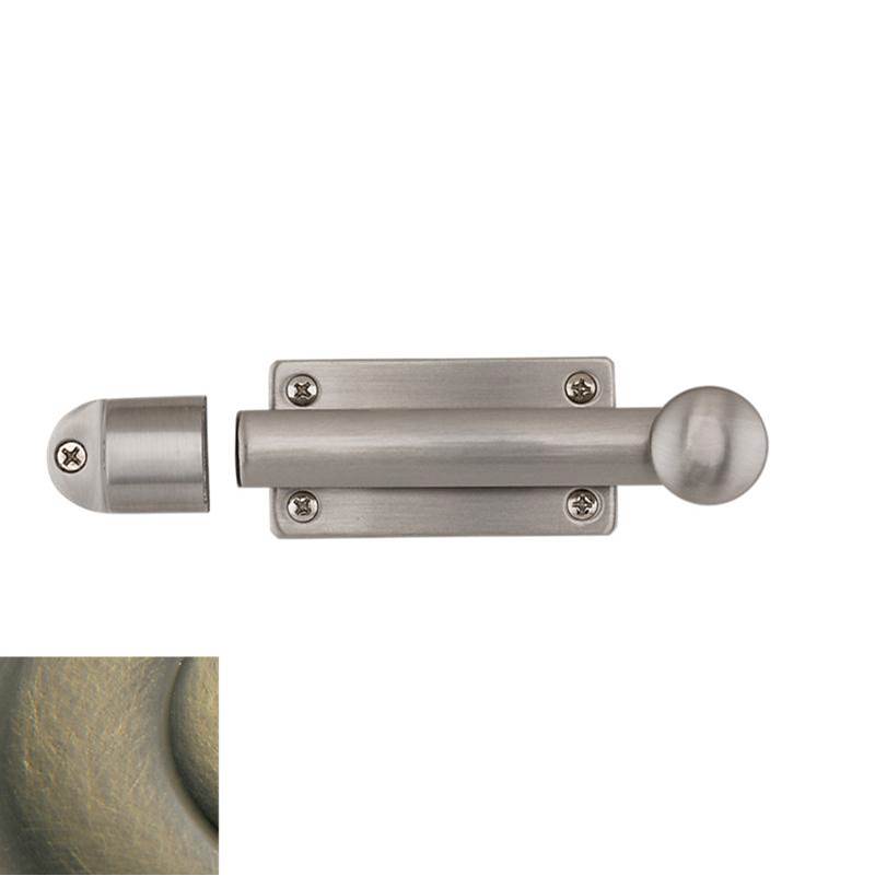 Baldwin - 0345 DUTCH DOOR BOLT 050 - Satin Brass and Black