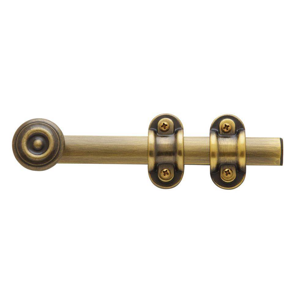 Baldwin - 0379 SURFACE BOLT 6 050 - Satin Brass and Black