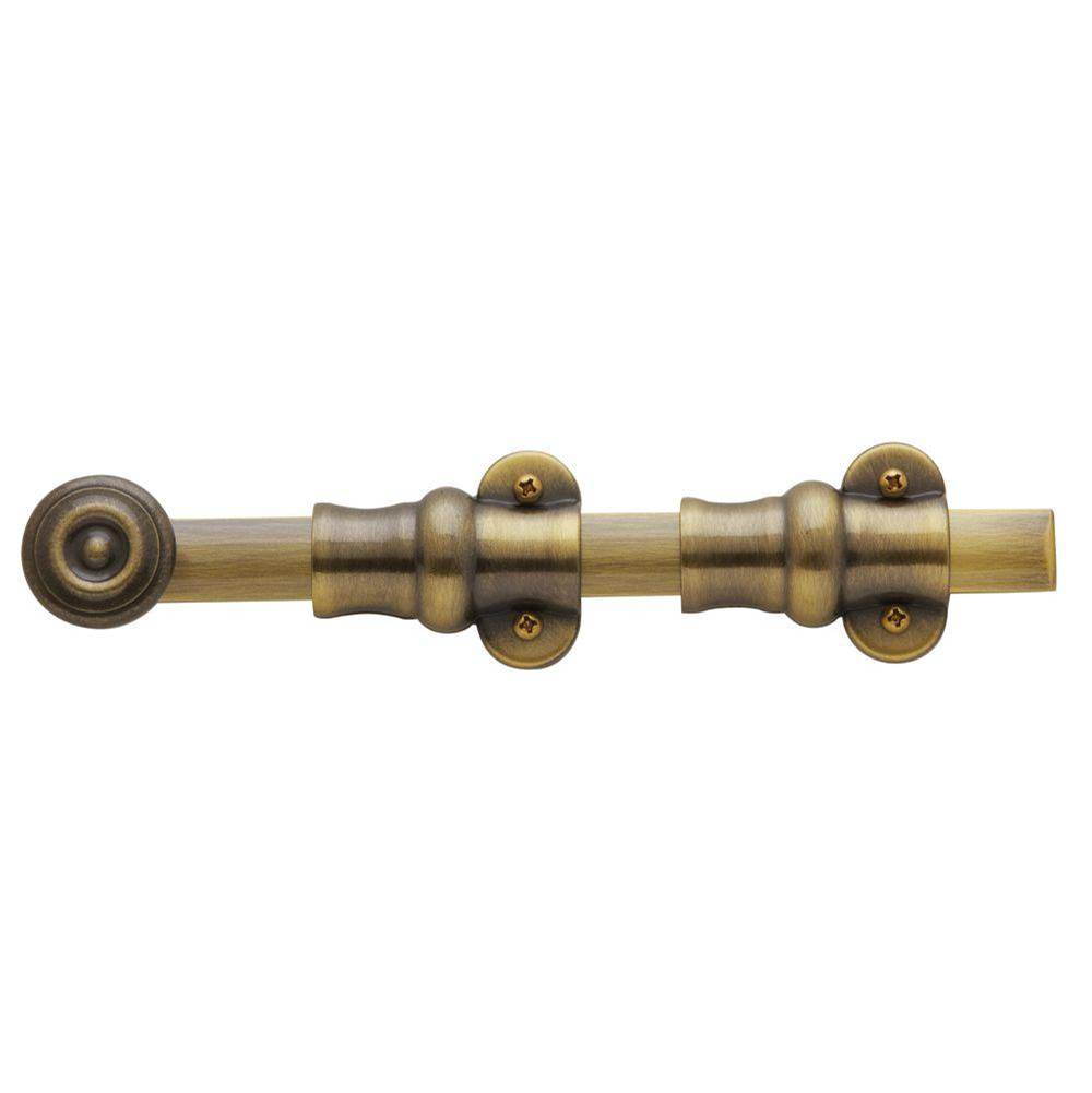 Baldwin - 0380 SURFACE BOLT 8 050 - Satin Brass and Black