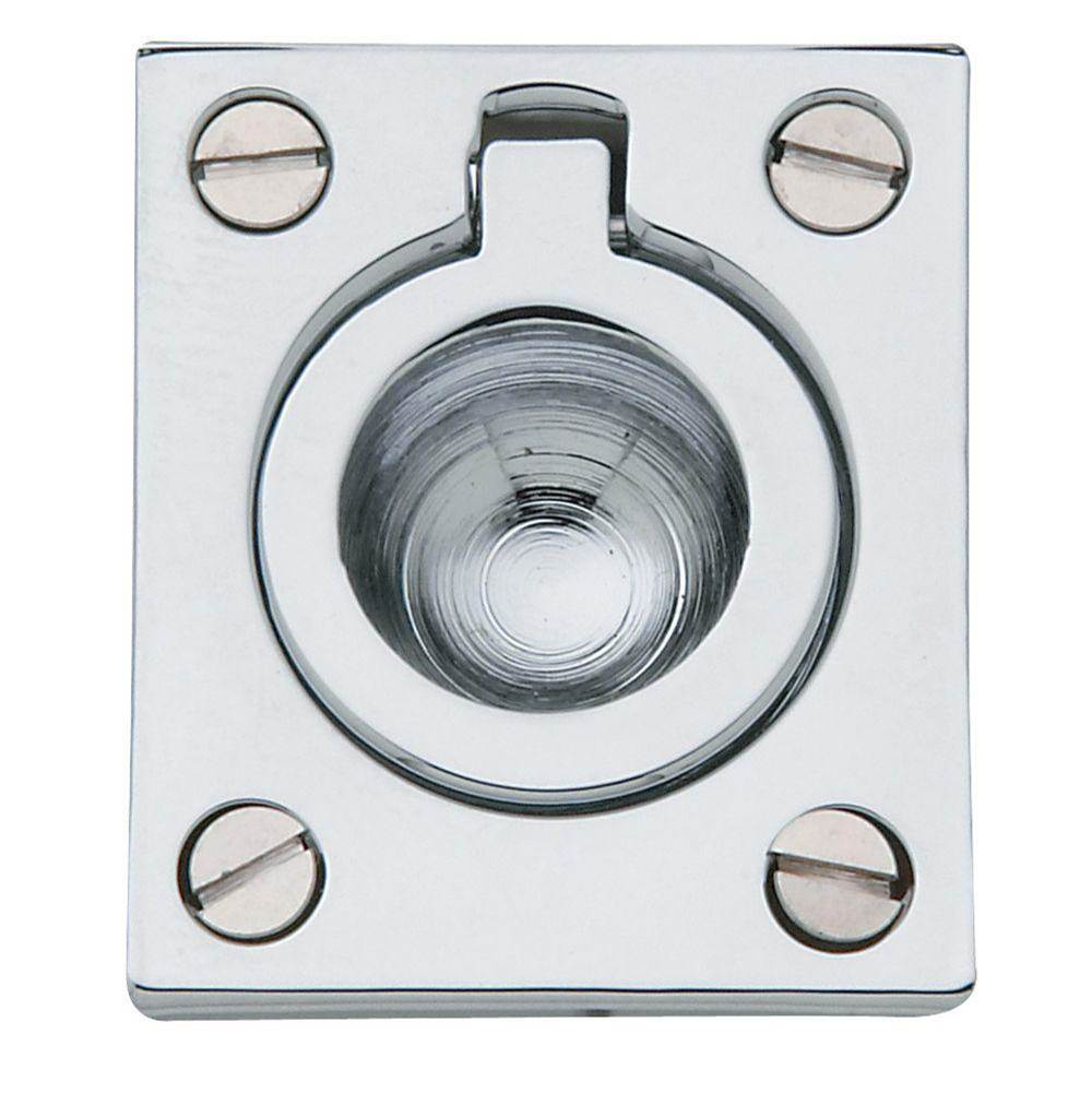 Baldwin - 0392 FLUSH RING PULL 260 - Polished Chrome
