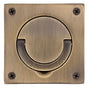 Baldwin - 0397 FLUSH RING PULL W/S - Satin Brass and Black