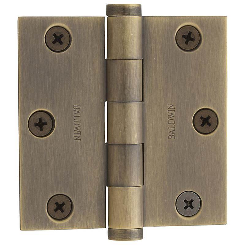 Baldwin - 1030 HINGE 3X3 050 - Satin Brass and Black