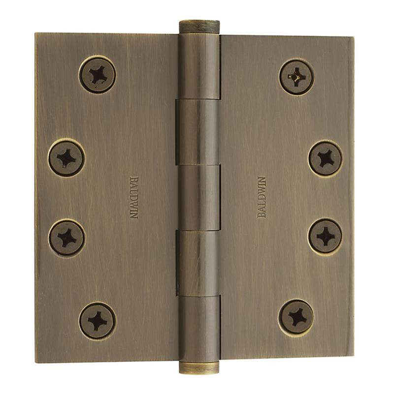 Baldwin - 1040 HINGE 4X4 050 - Satin Brass and Black
