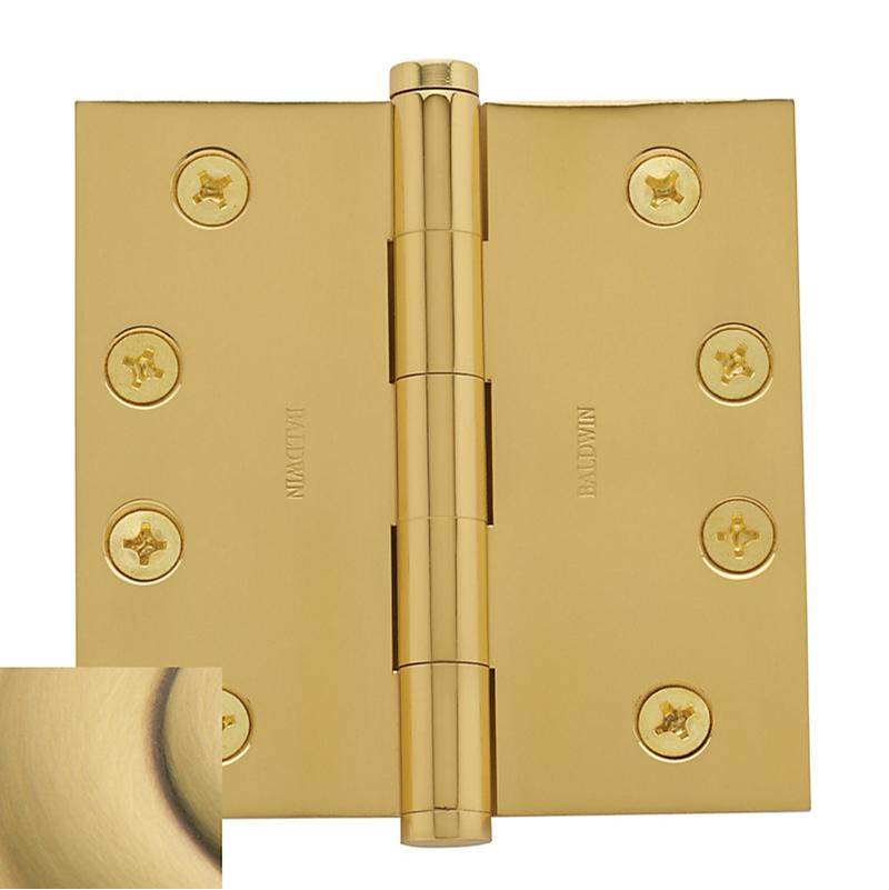 Baldwin - 1040 HINGE 4X4 NON-REM - Satin Brass and Brown