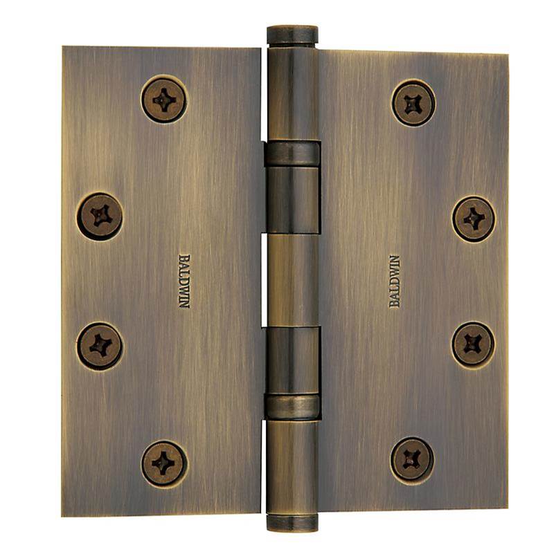 Baldwin - 1046 HINGE 4.5X4.5 050 - Satin Brass and Black