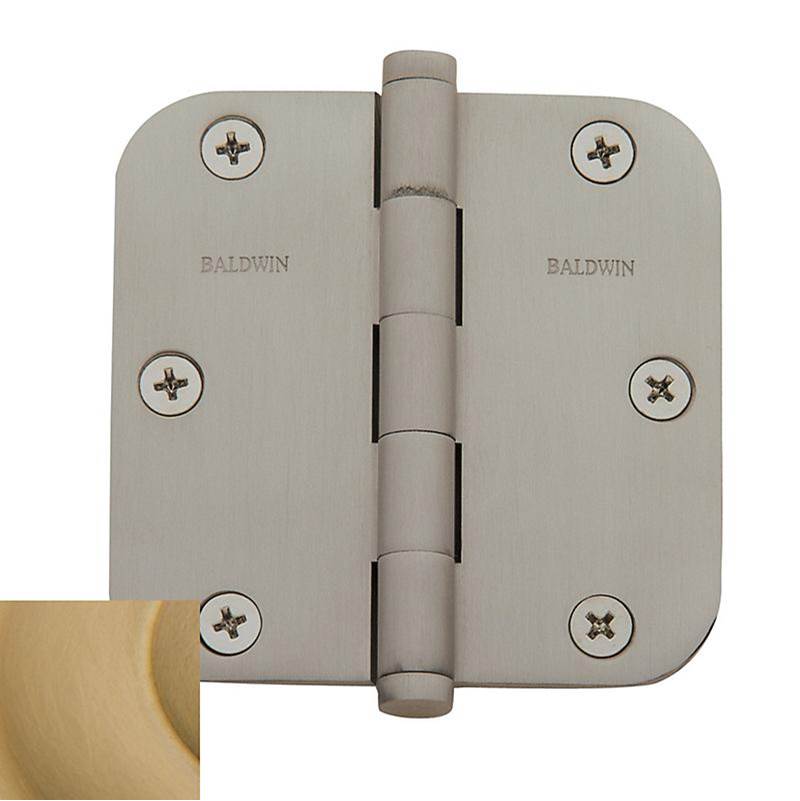 Baldwin - 1135 5/8 RAD CNR HINGE - Vintage Brass