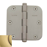 Baldwin - 1135 5/8 RAD CNR HINGE - Satin Brass and Brown