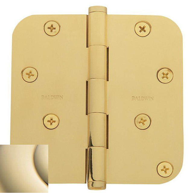 Baldwin - 1140 5/8'' Radius Corner Hinge - Lifetime Polished Brass
