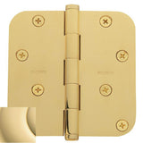Baldwin - 1140 5/8'' Radius Corner Hinge - Non-Lacquered Brass