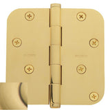 Baldwin - 1140 5/8'' Radius Corner Hinge - Satin Brass and Brown
