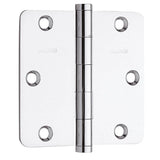 Baldwin - 1435 1/4 RAD CNR HINGE - Polished Chrome