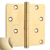 Baldwin - 1440 1/4 RAD CNR HINGE - Lifetime Polished Brass