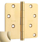 Baldwin - 1440 1/4 RAD CNR HINGE - Lifetime Polished Brass