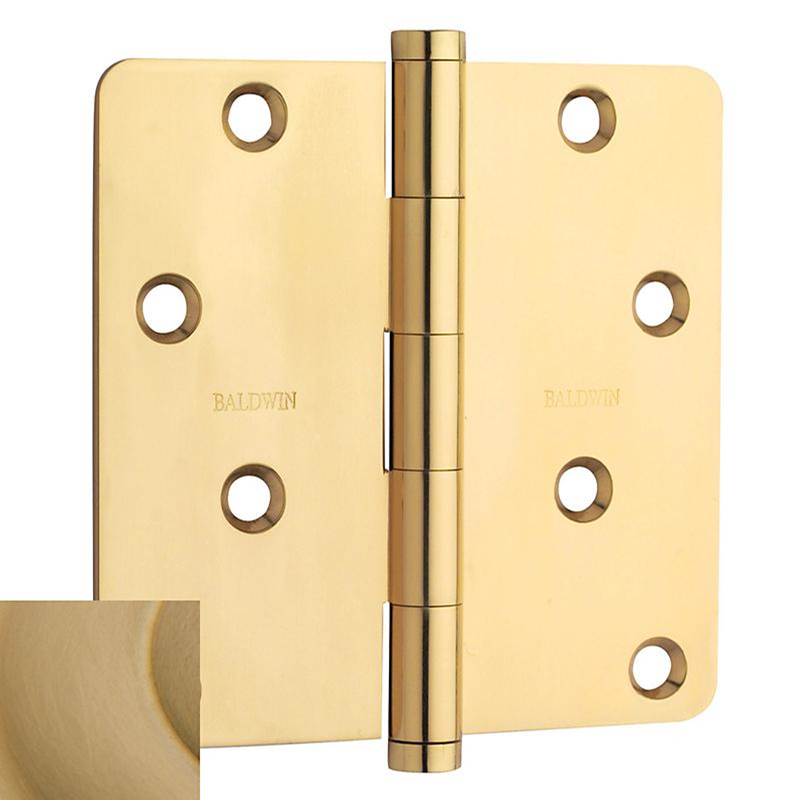 Baldwin - 1440 1/4 RAD CNR HINGE - Vintage Brass