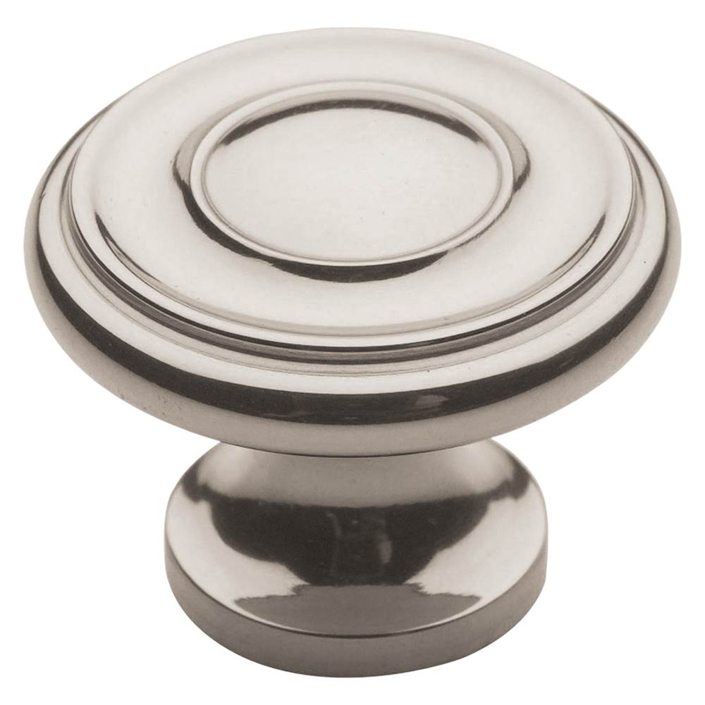 Baldwin - 4491 DOMINION KNOB 1.25IN - Polished Nickel,Lifetime Finish