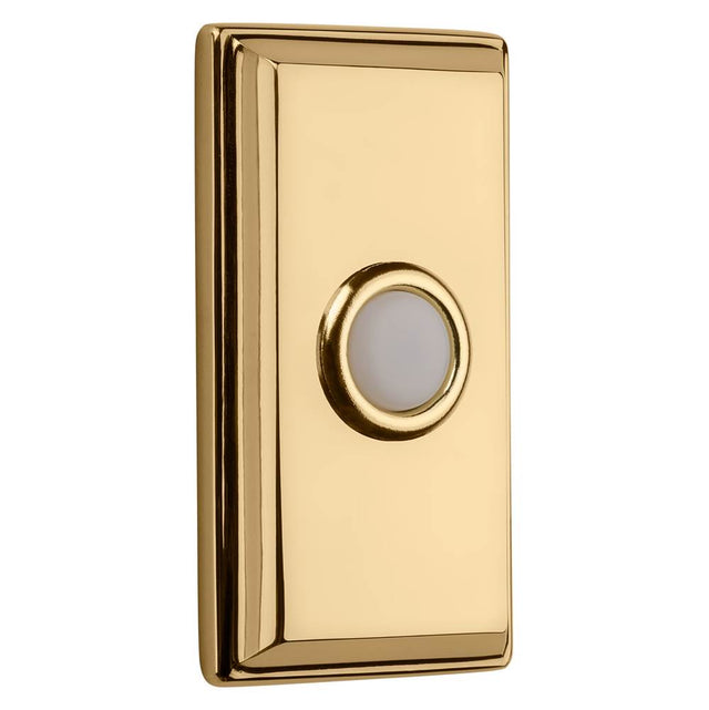 Baldwin - 4860 RECTANGULAR BELL BUTTON 003 - Lifetime Polished Brass