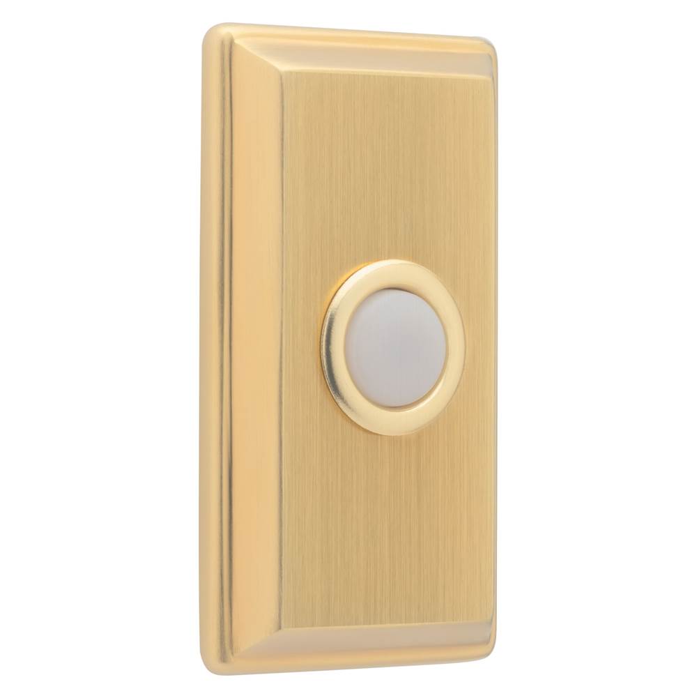 Baldwin - 4860 RECTANGULAR BELL BUTTON 044 - Liefetime Satin Brass