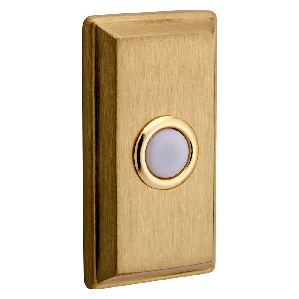 Baldwin - 4860 RECTANGULAR BELL BUTTON 060 - Satin Brass,Brown