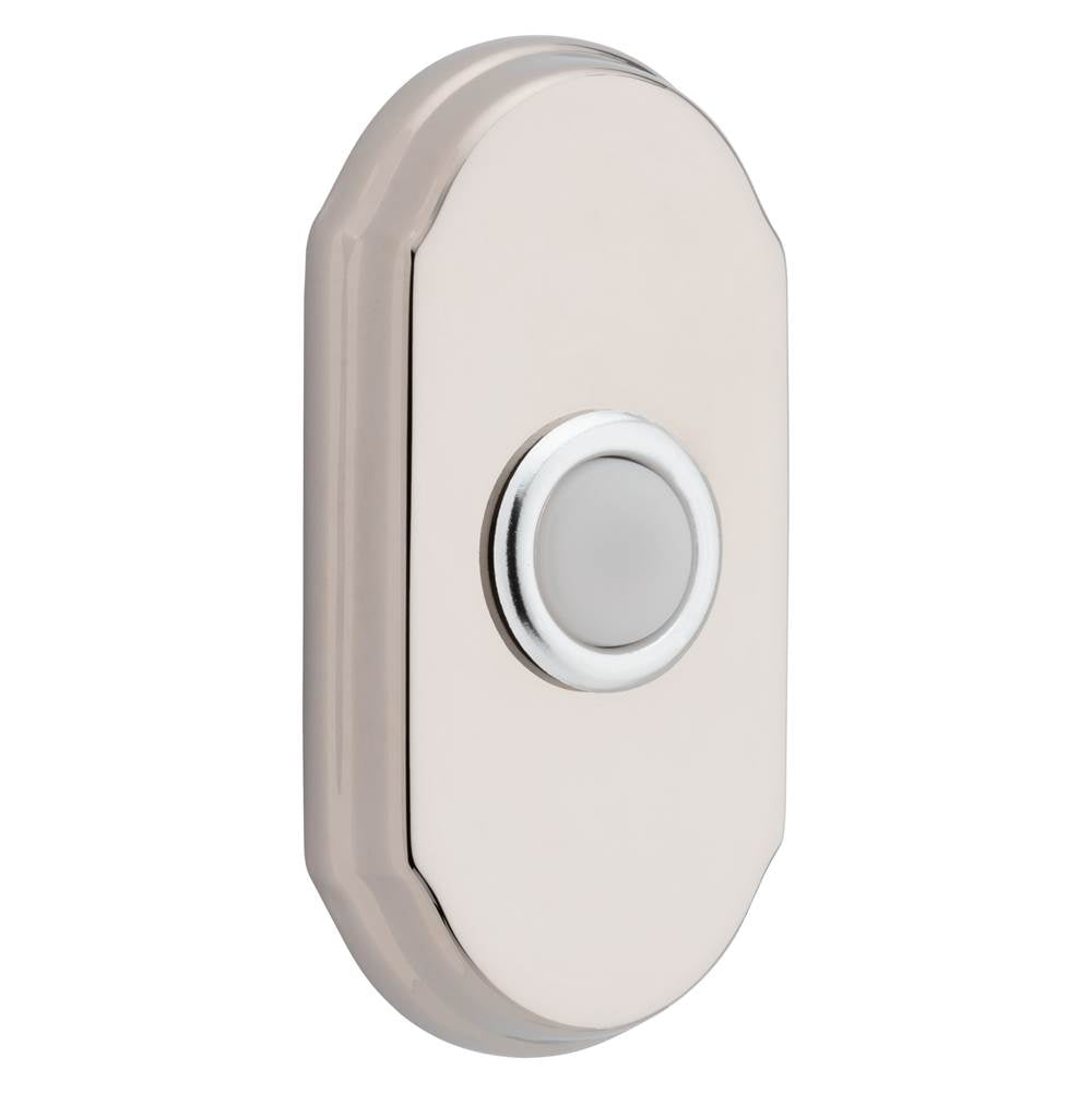 Baldwin - 4862 ARCH BELL BUTTON 055 - Polished Nickel,Lifetime Finish
