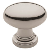 Baldwin - 4910 OVAL KNOB 1.125x0.75IN - Polished Nickel,Lifetime Finish