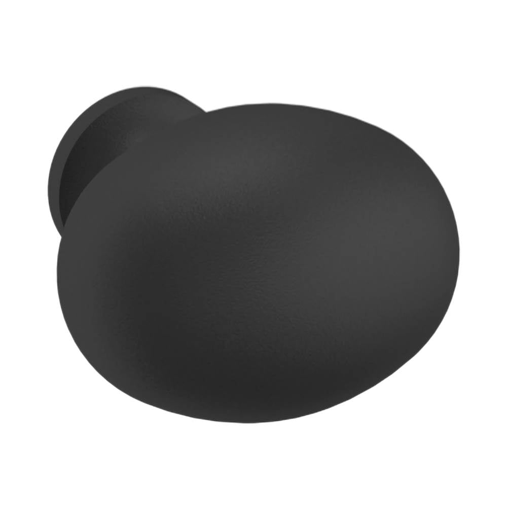 Baldwin - 4913 OVAL KNOB 1.312x1.4IN - Satin Black