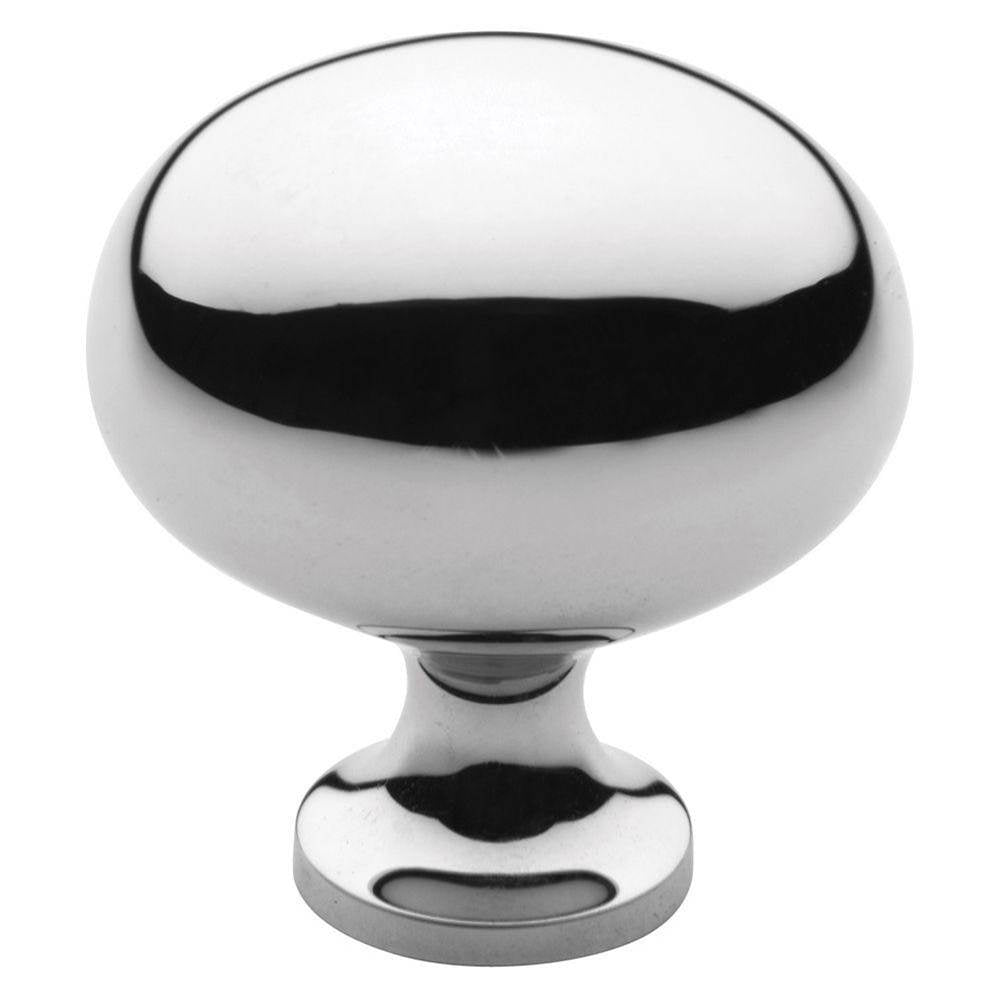 Baldwin - 4913 OVAL KNOB 1.312x1.4IN - Polished Chrome