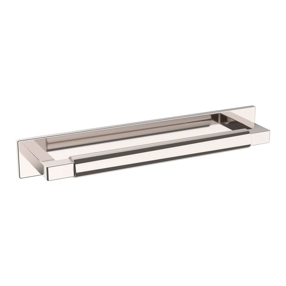 Baldwin - 4927 Contemporary Back Plate 6IN - Polished Nickel,Lifetime Finish