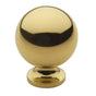 Baldwin - 4960 SPHERICAL KNOB 1IN DIA 030 - Polished Brass