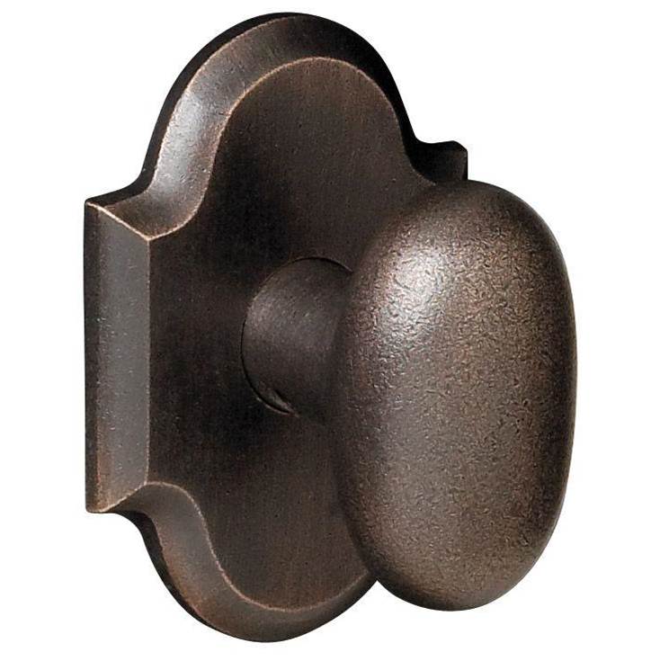 Baldwin - 5024 OVAL KNBXLESS ROSE - Distressed Oil-Rubbed Bronze