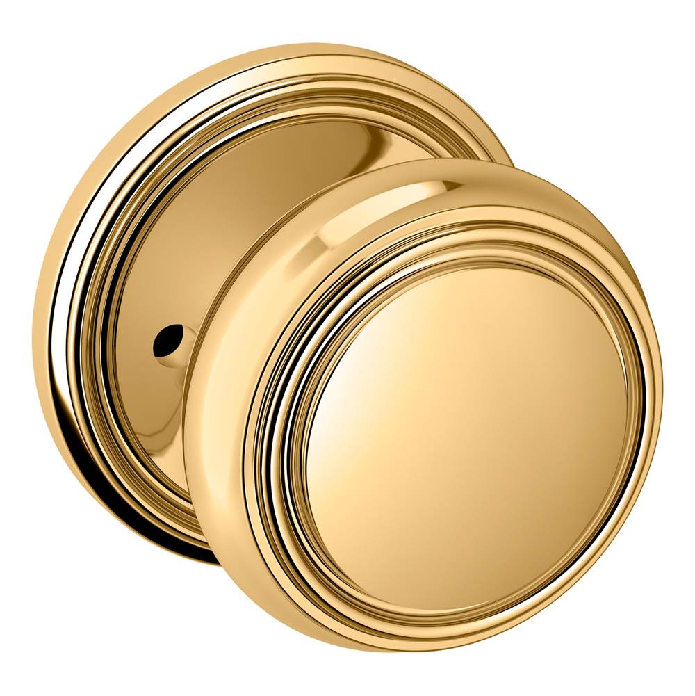 Baldwin - 5068 PRIV KNB 2-3/8 - Lifetime Polished Brass