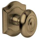 Baldwin - 5077 BTHPG KNBXLESS ROSE - Satin Brass and Black