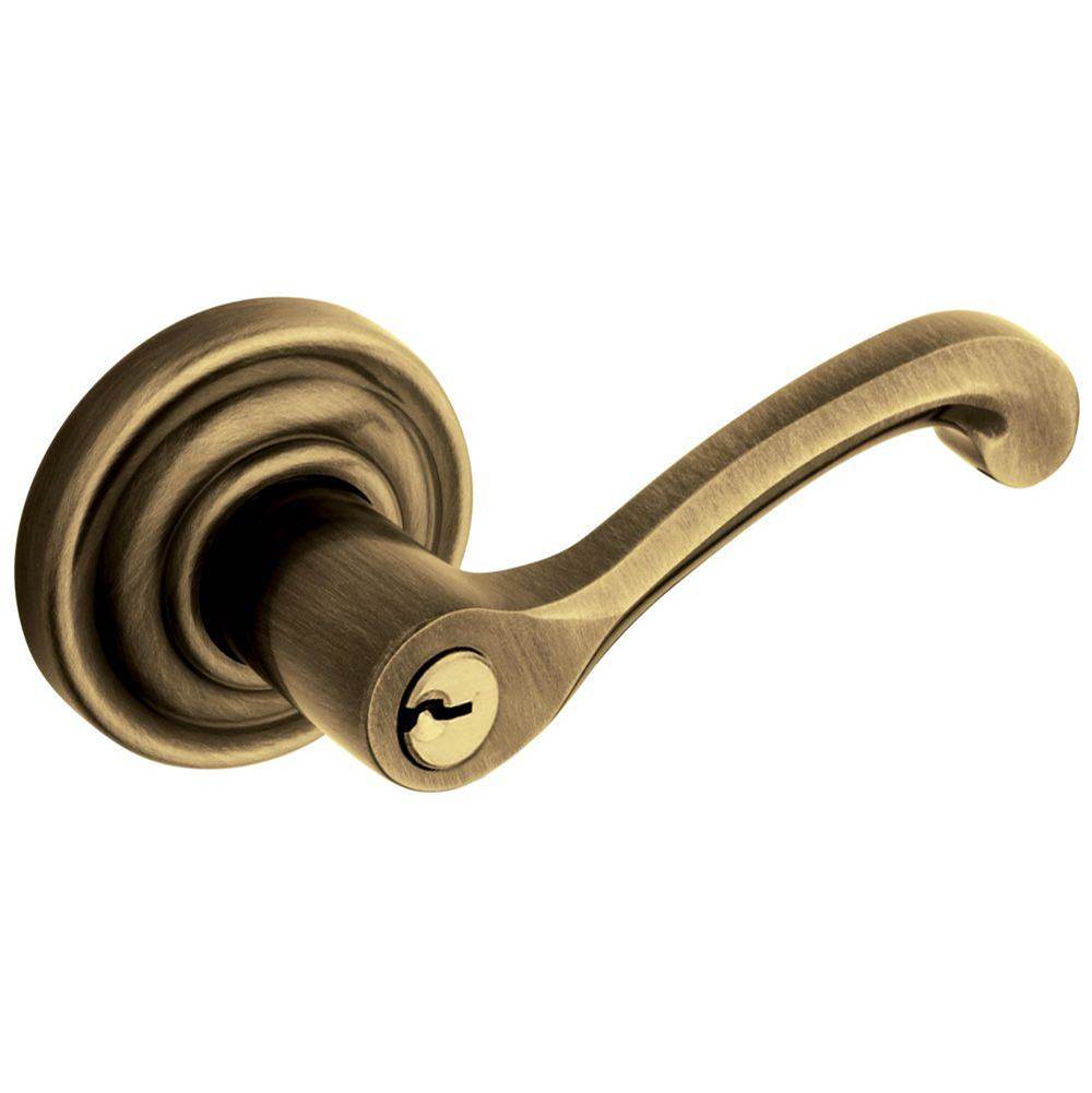 Baldwin - 5245 ENTRANCE LVRXLVR ST - Satin Brass and Black