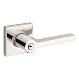 Baldwin - 5285 SQ LVR W/SQ RSE RH - Polished Nickel,Lifetime Finish