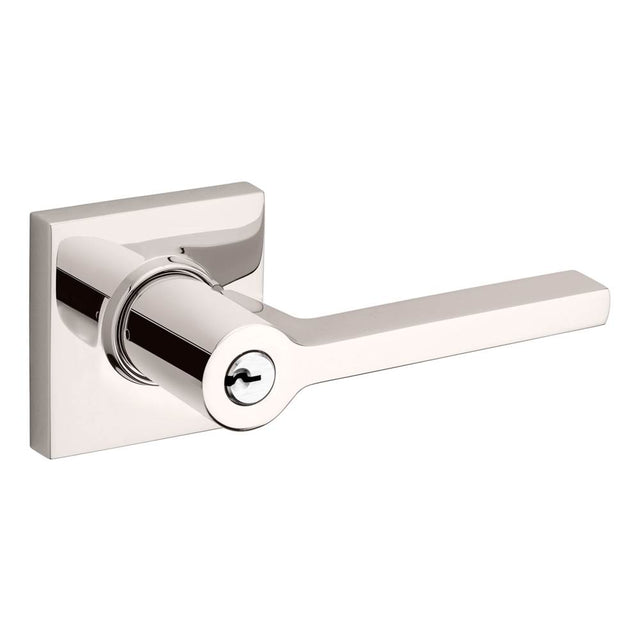 Baldwin - 5285 SQ LVR W/SQ RSE RH - Polished Nickel,Lifetime Finish
