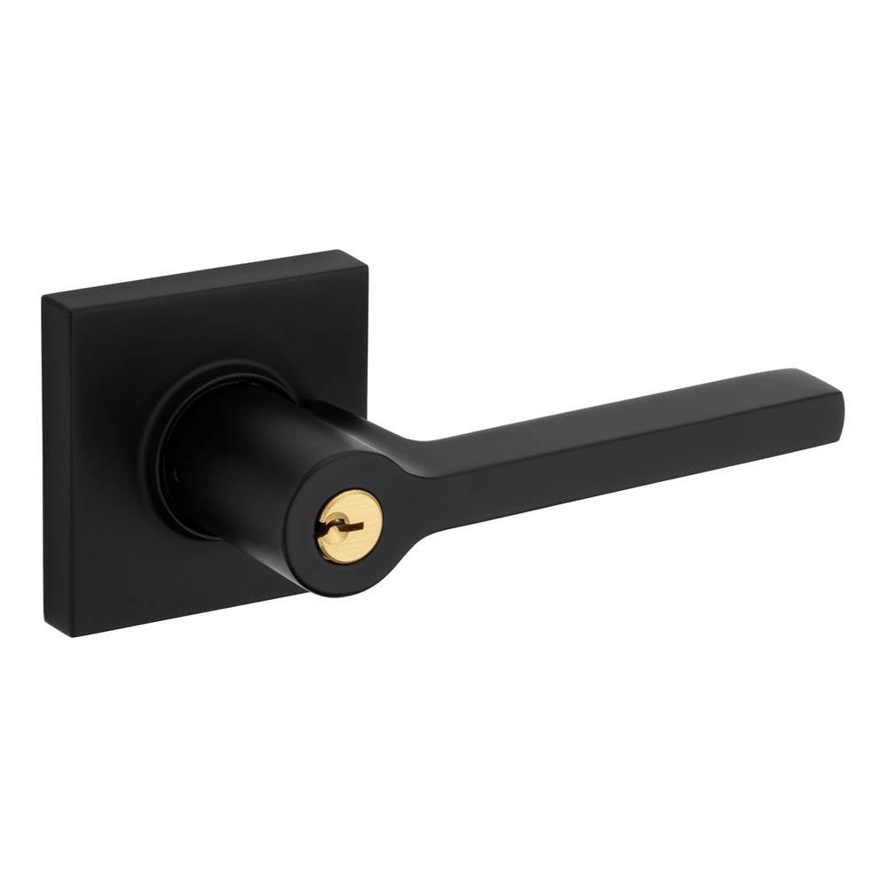 Baldwin - 5285 SQ LVR W/SQ RSE RH - Satin Black