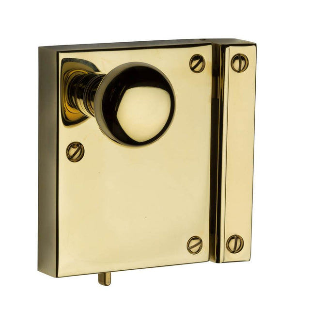 Baldwin - 5604 RIM LOCK 003 LR - Lifetime Polished Brass