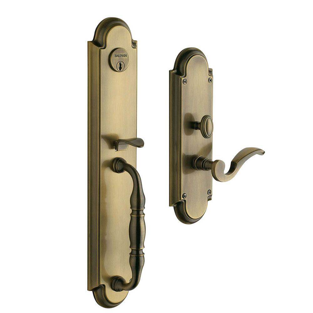 Baldwin - 6544 HAMILTON ENT TRM 05 - Satin Brass and Black