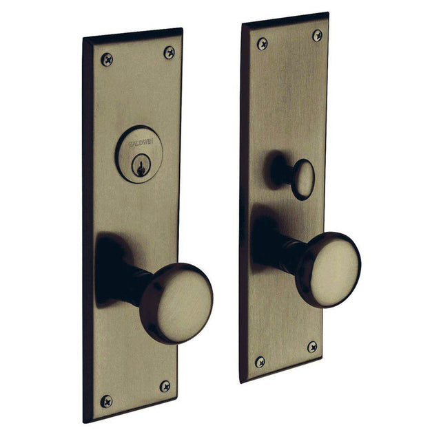 Baldwin - 6552 BALTIMORE ENT&FD TR - Satin Brass and Black
