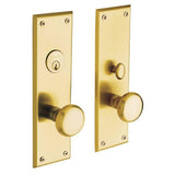 Baldwin - 6552 BALTIMORE ENT TRM 0 - Satin Brass and Brown