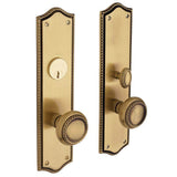 Baldwin - 6554 BARCLAY ENT TRM 06 - Satin Brass and Brown