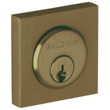Baldwin - 6743 SQUARE CYL COLLAR - Satin Brass and Black